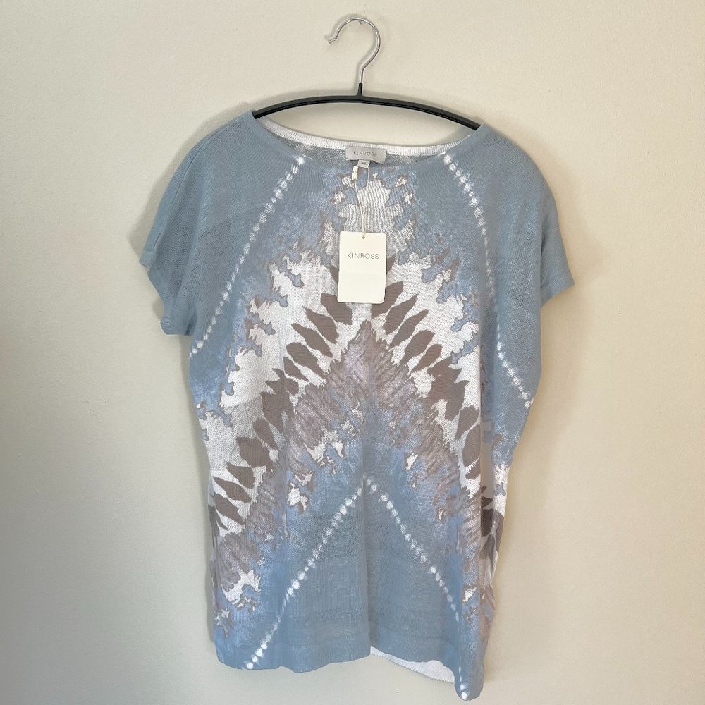 KINROSS NWT Women's Blue Tie Dye Linen Tunic Size XS